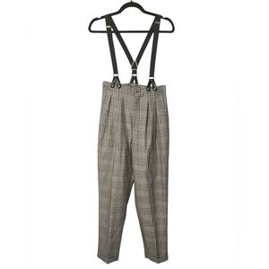 Vintage Black and White pants with Suspenders
